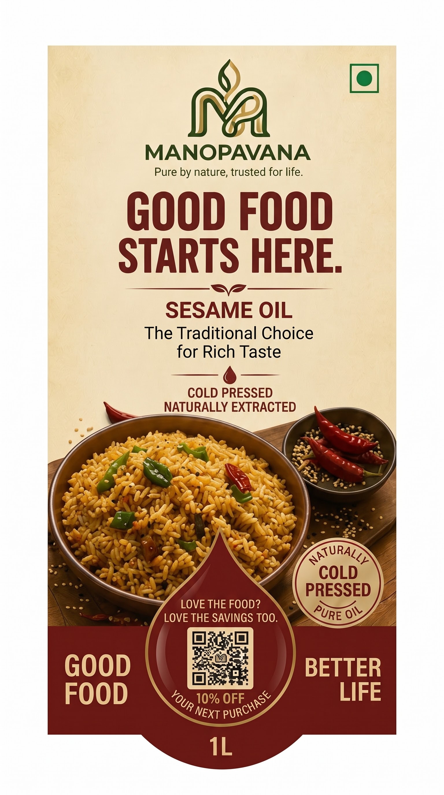 Sesame Oil Label